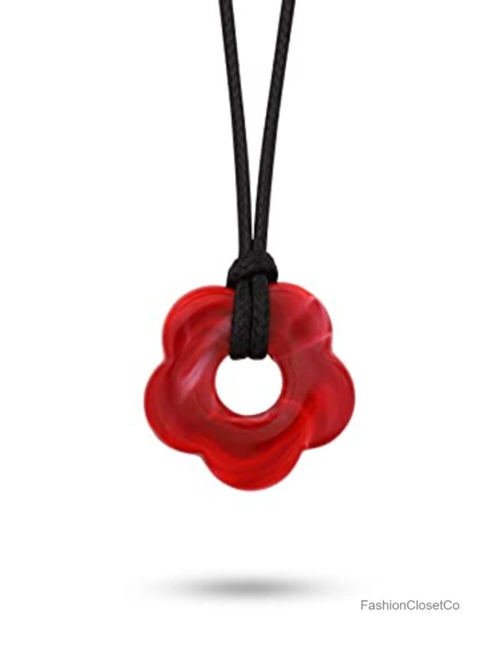 Kawaii Flower Pendant Necklace Cord Choker Y2K Jewelry Teen Girls